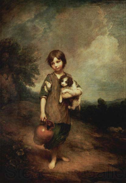 Thomas Gainsborough Cottage Girl with Dog and pitcher Spain oil painting art